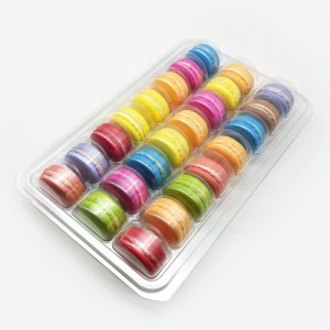 Boîte de macarons de tailles faites sur commande 24 compartiments clairs de boîtes d\'emballage de bonbons blister