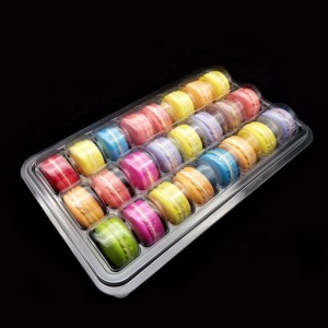 Boîte de macarons de tailles faites sur commande 24 compartiments clairs de boîtes d\'emballage de bonbons blister