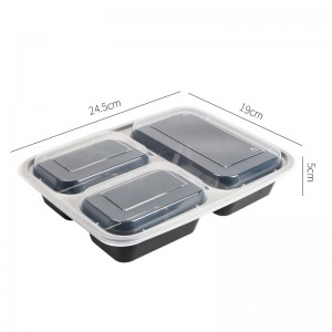 Boîte à lunch en plastique d\'emballage de stockage de conteneur de récipient de livraison de nourriture en plastique rond jetable de pp avec la couverture