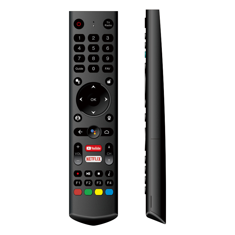 Télécommande Android avec commande vocale Télécommande TV sans fil IR \/ Bluetooth avec boutons Netflix Tube