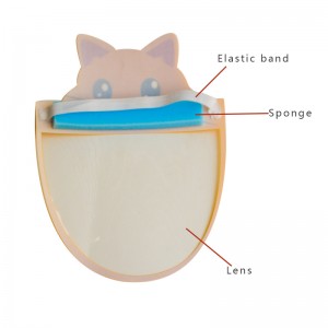 Visière de protection intégrale de protection de sécurité bouclier facial visière bouclier facial élastique transparent pour les enfants