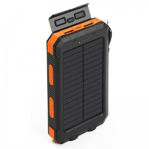 Boussole de conception unique étanche chargeur de banque d\'énergie solaire mobile 8000mAh