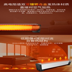 Plinthe électrique à ventilateur mince de qualité supérieure largement utilisée