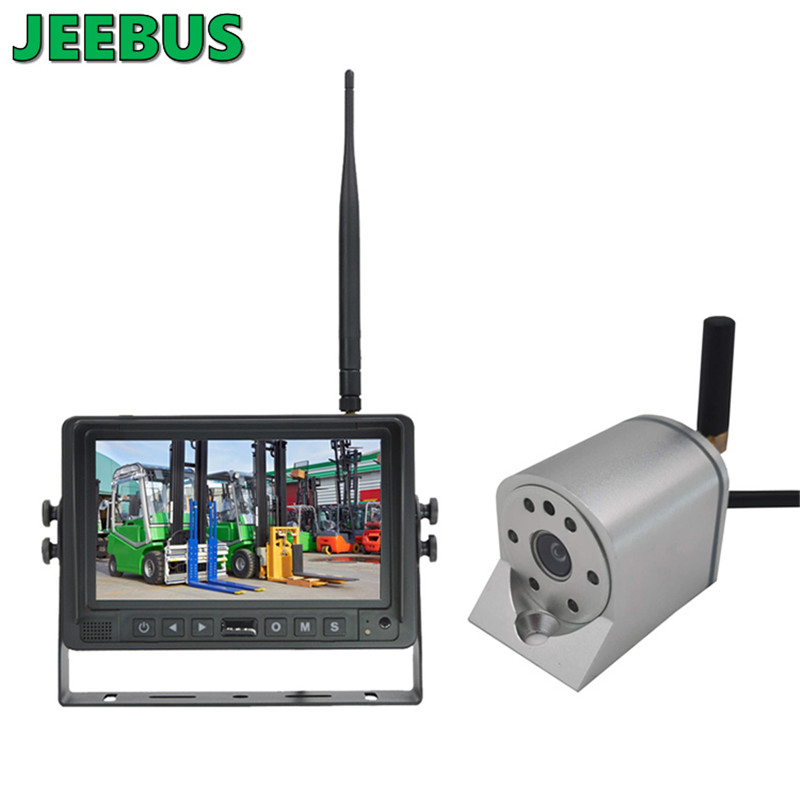 Caméra de sécurité WIFI sans fil 2,4 GHz avec système de surveillance de stationnement de moniteur DVR AHD 7 pouces pour Forlktruck et véhicule d'ingénierie
