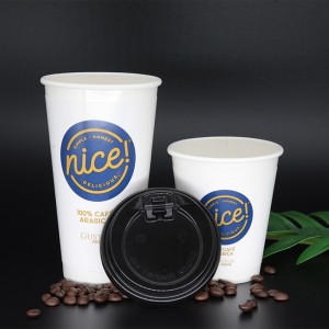 Doubles douilles de 12 \\/ 16oz isolent les tasses chaudes et froides de papier de tasses écologiques