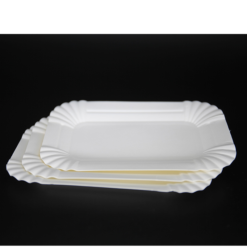 Assiettes carrées pour bac à papier