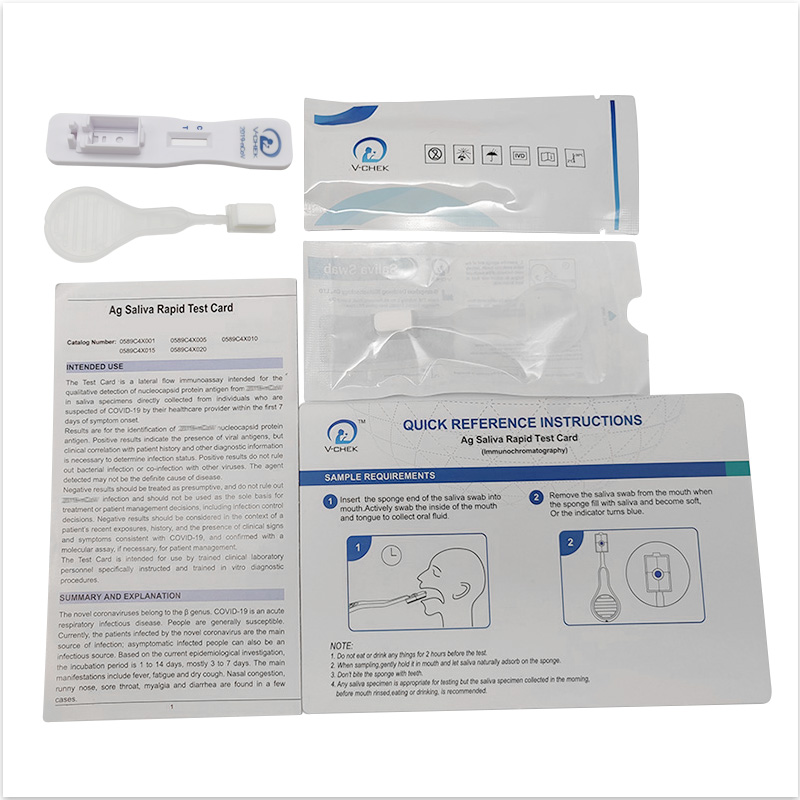 Carte de test rapide V-CHEK ™ 2019-nCoV Ag sans nasopharyngealswab