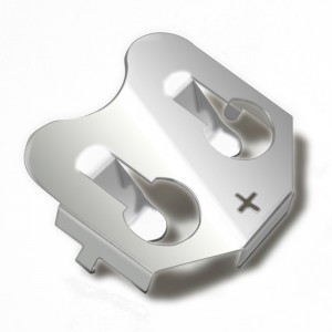 Support de batterie en bronze du contact 2032 de batterie de plat denickel du métal CR2032 à la carte PCB