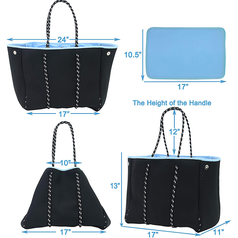 Mode Design Multifonctionnel Néoprene Beach Beaven Sac Femme Sac fourre-tout Cross Corps Sac à bandoulière Big Shopping Sac denéoprène