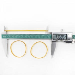 Fabricant-personnalisé élargi jaunenaturel transparent durable élasticité à haute élasticité bande de cape en caoutchouc