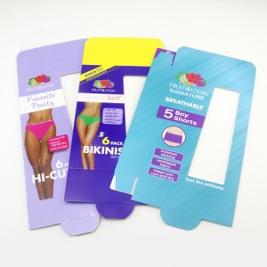 Boîte d\'affichage sous-vêtements de sous-vêtements de vêtements, boîte de carte de fenêtre.