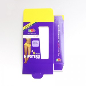 Boîte d\'affichage sous-vêtements de sous-vêtements de vêtements, boîte de carte de fenêtre.