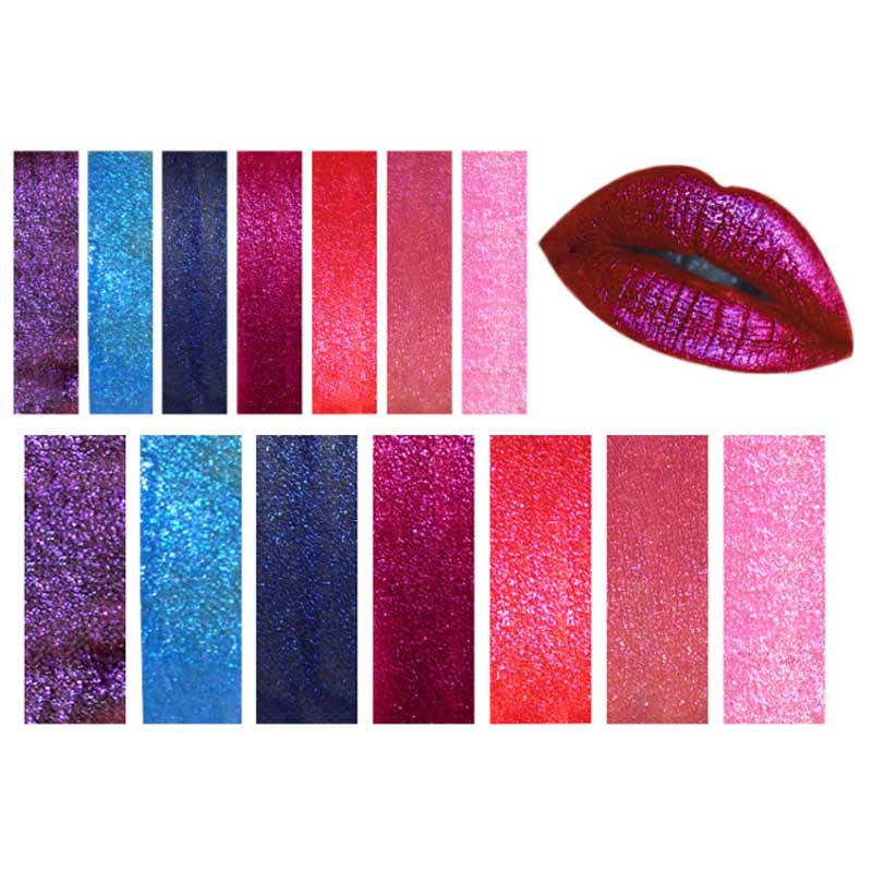 Lipstick LIQUIGHT LIGHTER DIAMANT LIPGloss métallique imperméable