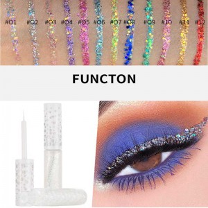 Cosmétique flash lumineux coloré Cosmétiques durables Eye-liner paillettes durables