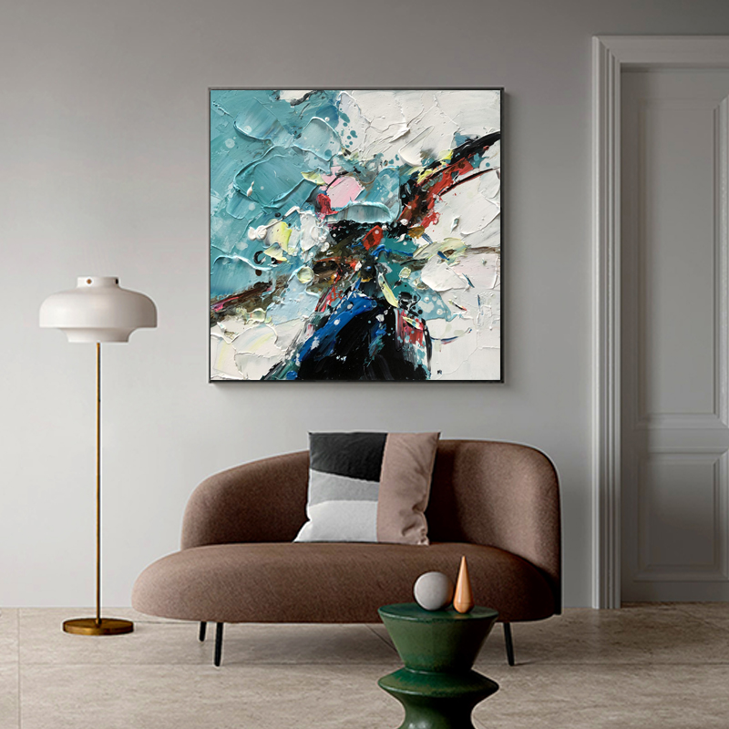 Peinture à l'huile faite à la main Abstrait Belle oeuvre d'art Imagesnaturelles Toile Scène