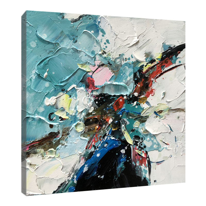 Peinture à l'huile faite à la main Abstrait Belle oeuvre d'art Imagesnaturelles Toile Scène