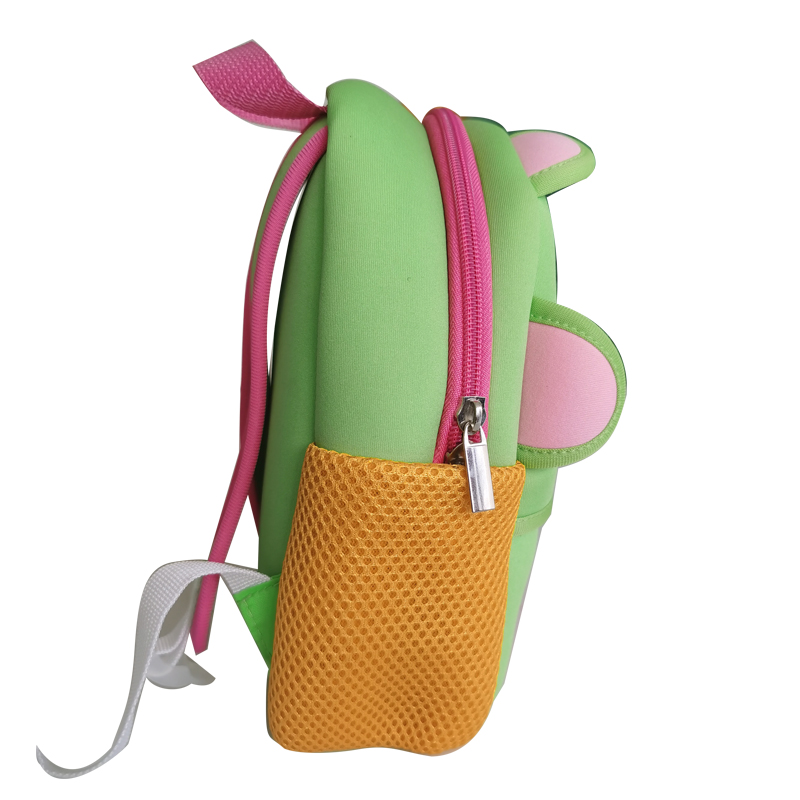 Personnalisé Imprimer Dessin animé Tissu ennéoprène léger Sacs à dos à bandoulière pour enfants Sac d'école avec tissu ennéoprène