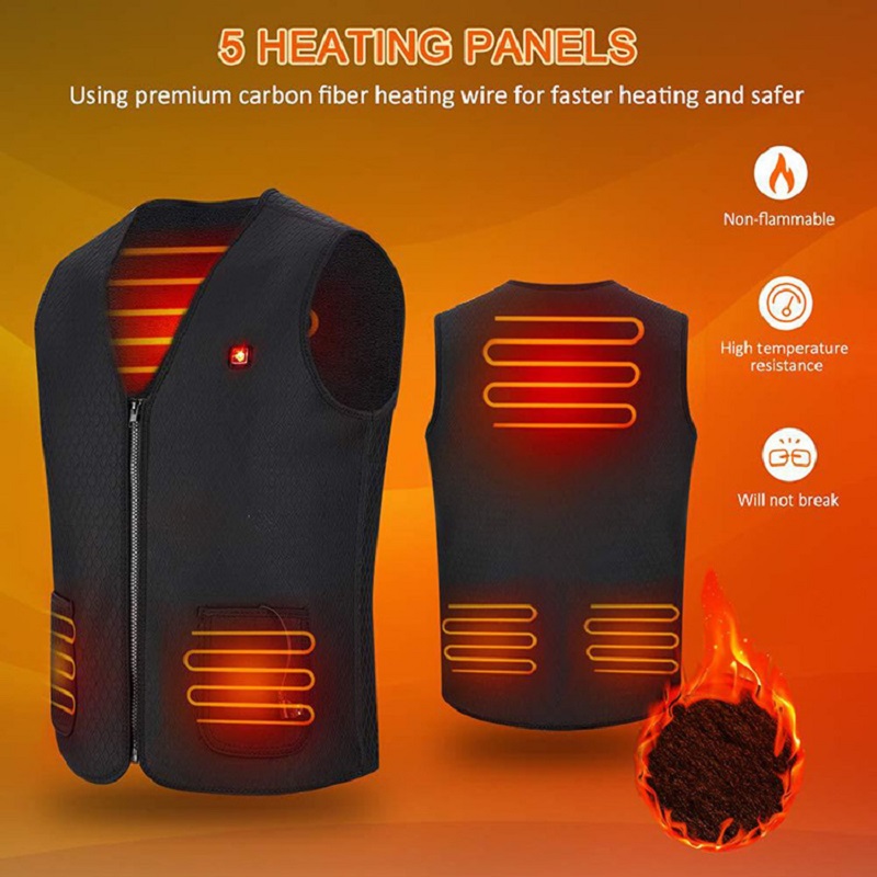 Vest de molleton chauffé étanche Mens gilet de muscle Vêtements chauffants Bodywarmer Working Vestes chauffantes de poids Gilet de poids