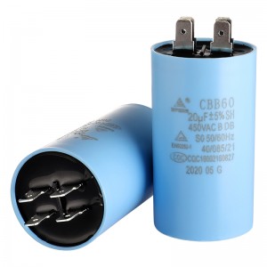 CBB60 CAPACITOR 450V 20UF 40/85/21 B CQC pour climatiseur et réfrigérateur