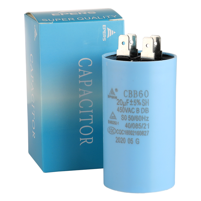 CBB60 CAPACITOR 450V 20UF 40/85/21 B CQC pour climatiseur et réfrigérateur