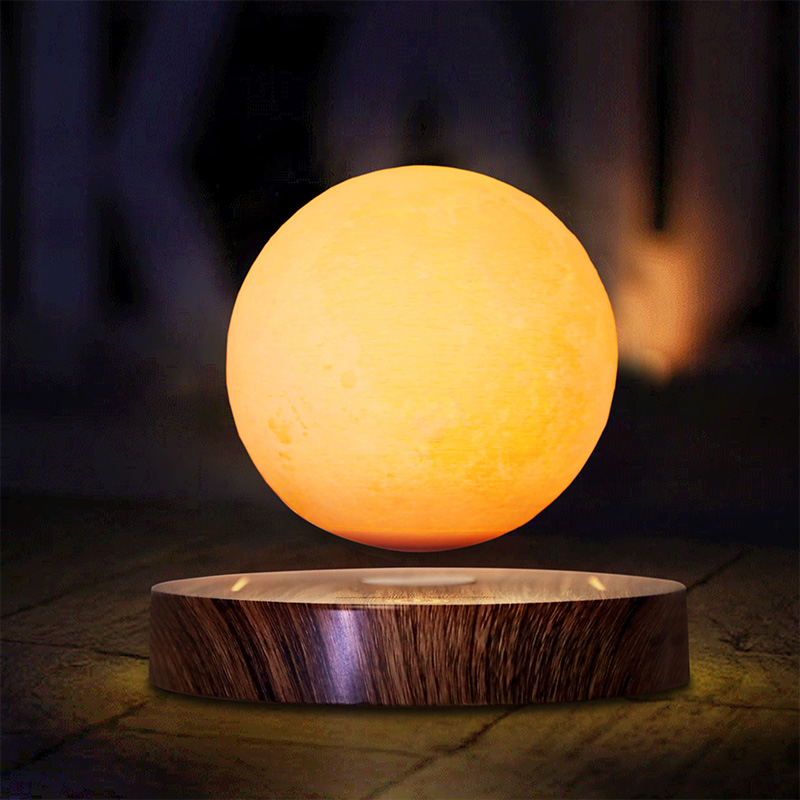 Creative Cadeau Accueil Décorations de bureau Salon Éclairage Touch Switch Magnetic Flottail Table Lampe 3D Lévitant Lune Lumière