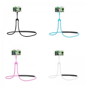 Titulaire de téléphone portable flexible suspendu collier paresseux collier support lit 360 degrés téléphone titulaire pour iPhone Xiaomi Huawei