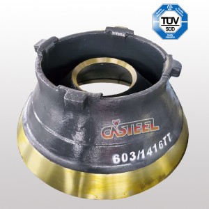 Terex Pegso TC1000, TC1150, concasseur de cône TC1300 concave&manteau mn22cr2