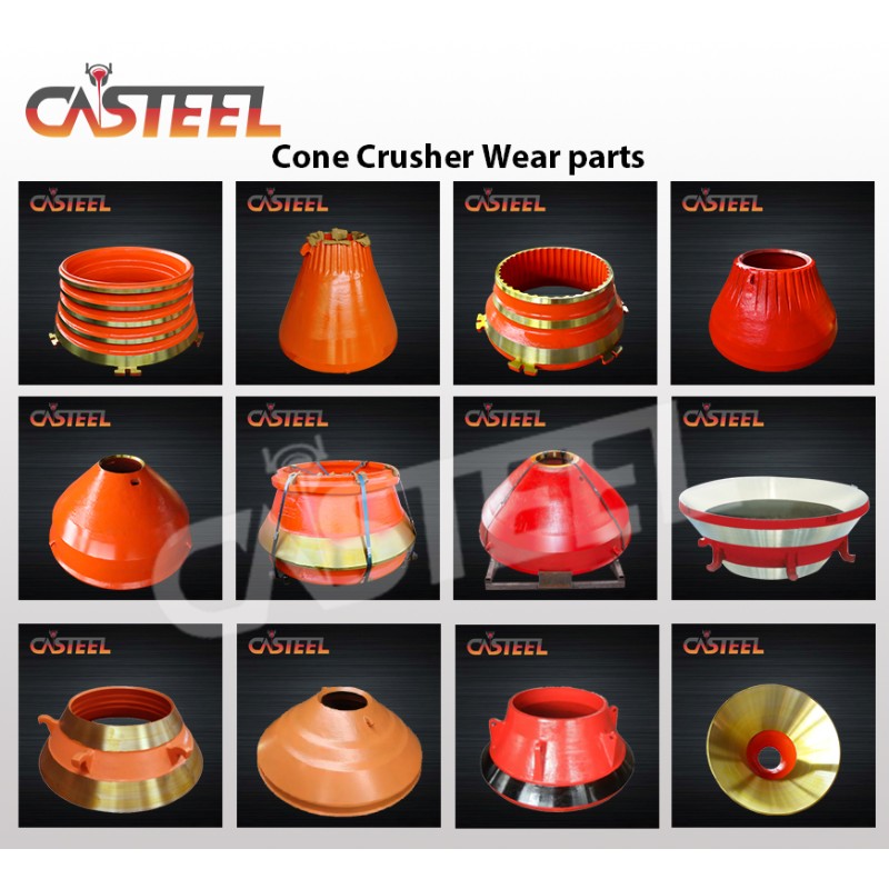 Chine OEM de doublures de concasseurs concave, manteau de gouttoir et concaves