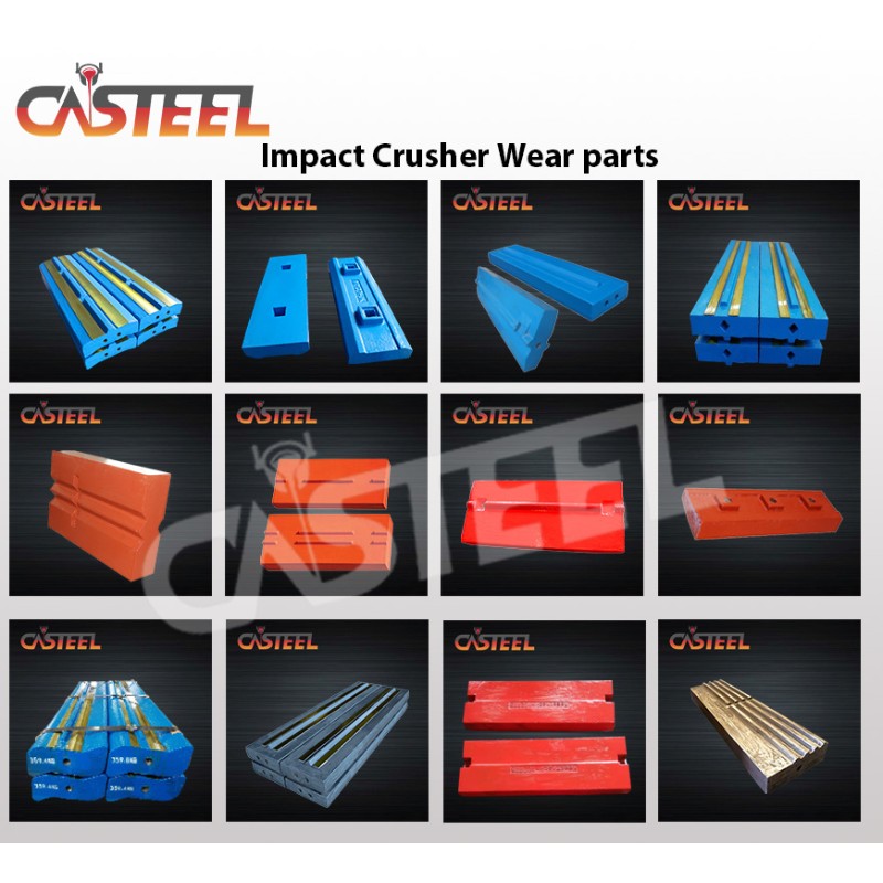 Barres de concasseur d'impact européen pour Hazemag, Kleemann, Terex, Tesab, RM Mobile Concasseurs