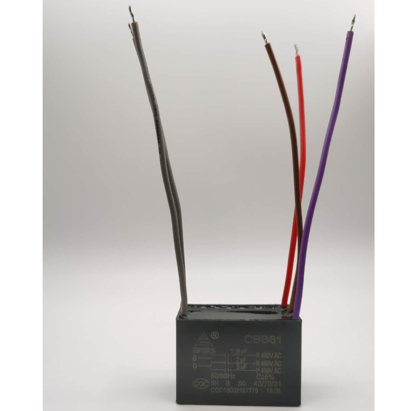 1.8UF 2UF 3UF 450V CBB61 condensateur pour ventilateur