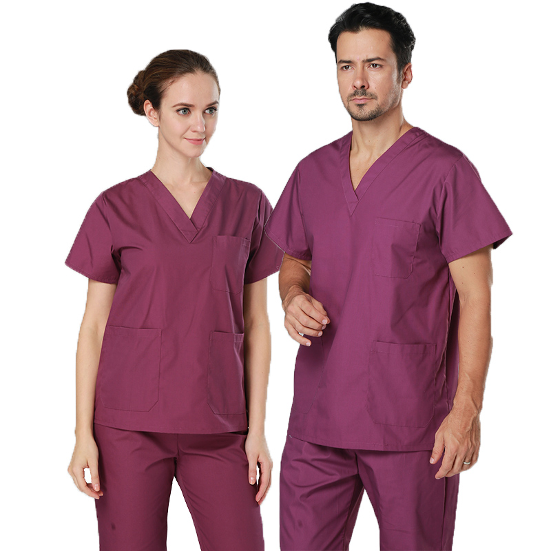 Nurse Docteur Uniforme Tops Pantalon Scrub Définit le logo personnalisé