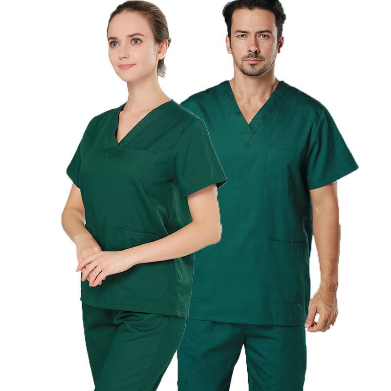 Nurse Docteur Uniforme Tops Pantalon Scrub Définit le logo personnalisé