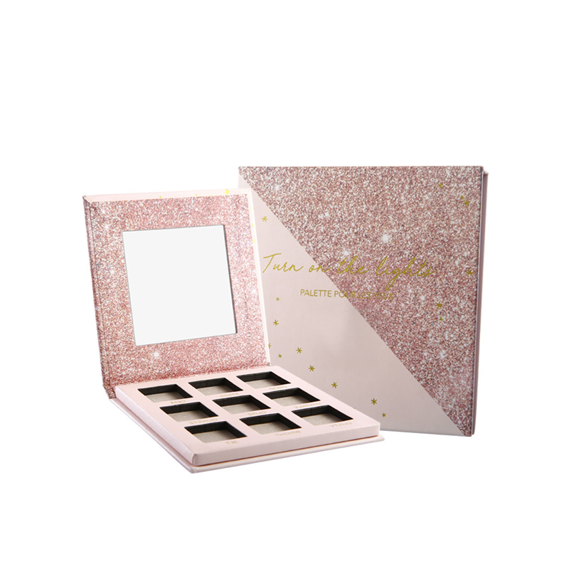 Wholesale Créations de beauté scintillant Palette de maquillage personnalisée rose Palette privée Machup Palette à paupières