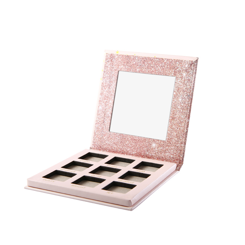 Wholesale Créations de beauté scintillant Palette de maquillage personnalisée rose Palette privée Machup Palette à paupières