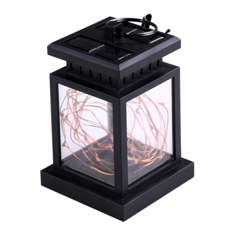 Lanterne Solar Power Twinkle LED Bougie Solaire Solaire Éclairage extérieur Jardin Cuivre Jaune Jaune Embry-arbre Suspending