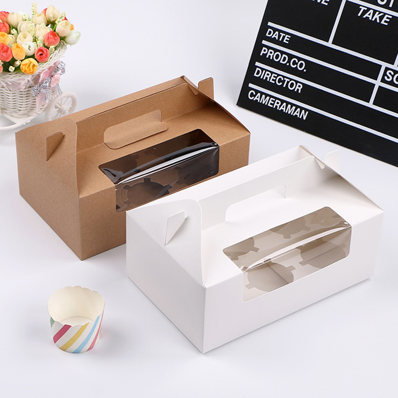 Conteneur de cupcake fantaisie 6 Conteneur pour le paquet de produits de gâteau