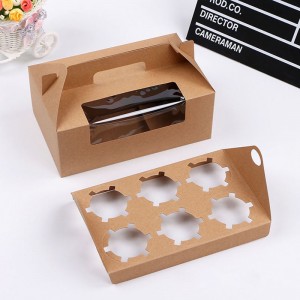 Conteneur de cupcake fantaisie 6 Conteneur pour le paquet de produits de gâteau
