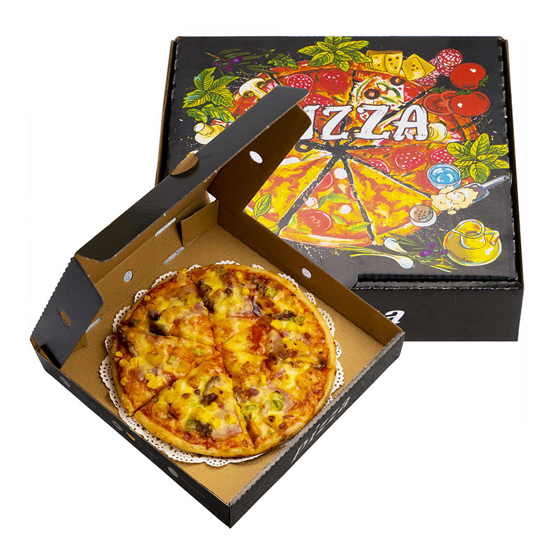 Boîte à pizza de papier d'impression de logo personnalisé