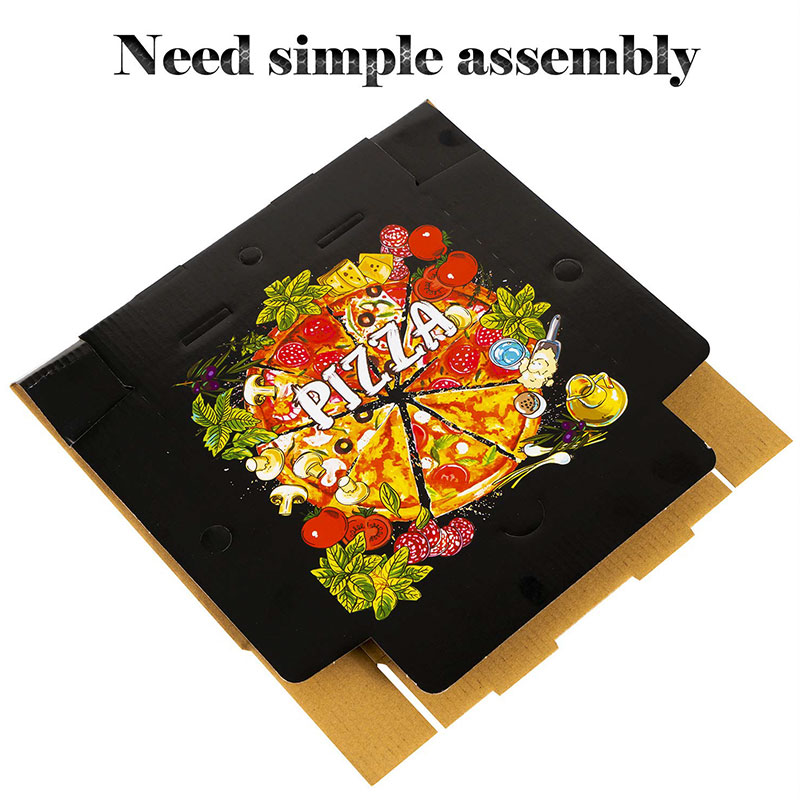 Boîte à pizza de papier d'impression de logo personnalisé