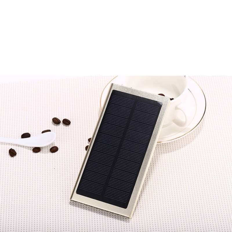 Personnaliser le logo Ultra mince Portable Portable Chargeur de batterie Dual USB Etanche Solar Power Bank 20000MAH