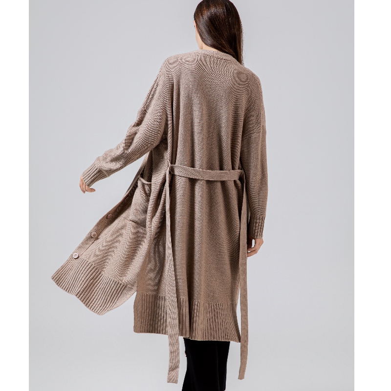Cardigan65005#de laine australienne en vrac, élégante et décontractée