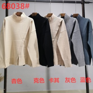 Tendance à la mode Joker Joker Fondation Haute Col à coude Split Single Top 68038#