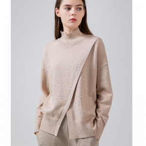 Tendance à la mode Joker Joker Fondation Haute Col à coude Split Single Top 68038#