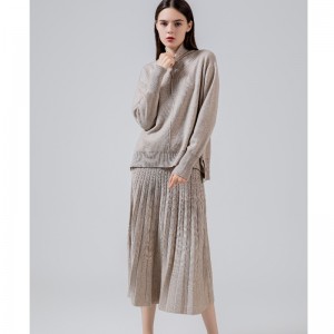 Tendances de mode décontractées à air polyvalent jupes plissées en jupes de deux pièces 69022#