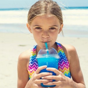 Coupe en plastique transparente de PLA compostable biodégradable avec couvercle