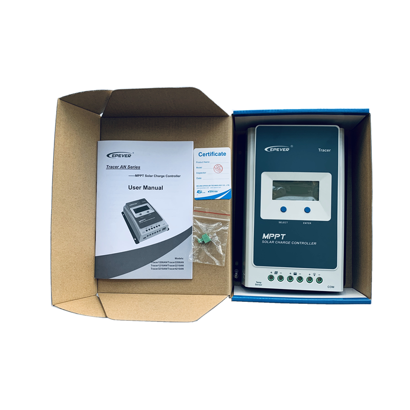 EPEUT MPPT TRACER 12V 24V 40A 30A 30A 20A 10A Régulateur de charge Solaire Régulateur LCD Affichage de la batterie au lithium au plomb-acide