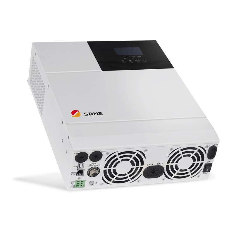 SRNE MPPT MAX 5000W SOLAR HYBRID INVERTER 80A PURE SINE WAVE D'ondes SINE 48V 220V PV Charge 145V 50HZ 60HZ Auto LCD Auto écran LCD