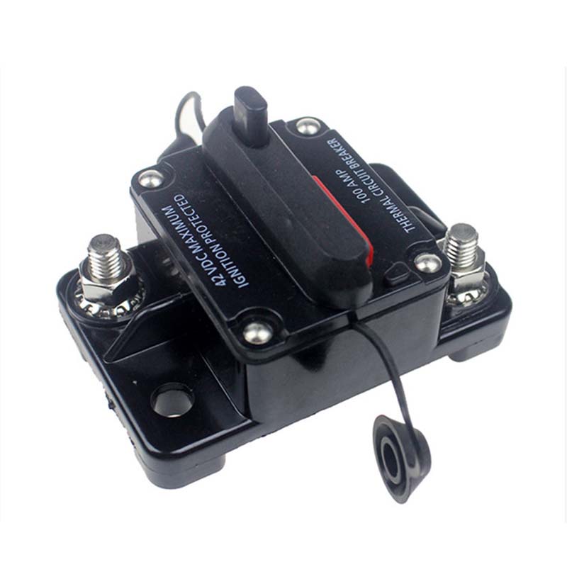 12V 24VDC 60A 80A 100A 150A 200A 250A 300A Noir Couleur Système Solaire Solaire Système Solaire Étanche Disjoncteur Réinitialiser Inverseur de fusible