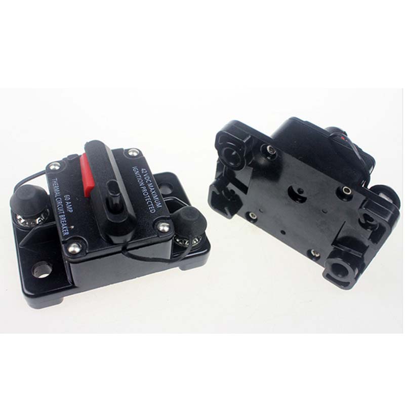 12V 24VDC 60A 80A 100A 150A 200A 250A 300A Noir Couleur Système Solaire Solaire Système Solaire Étanche Disjoncteur Réinitialiser Inverseur de fusible