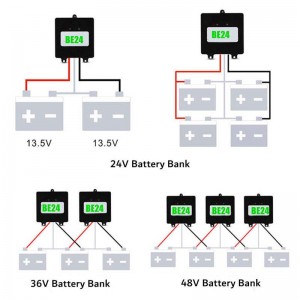 Balance de l\'égaliseur de la batterie pour système de banque de batterie 24V 36V 48V utilisé pour les piles au plomb de gel AGM AGM